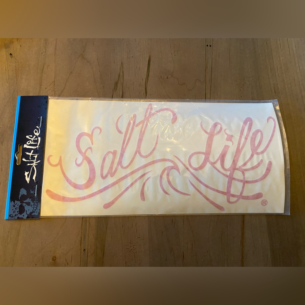 Salt Life 12” Pink Salt Life Ocean Waves  Design Decal